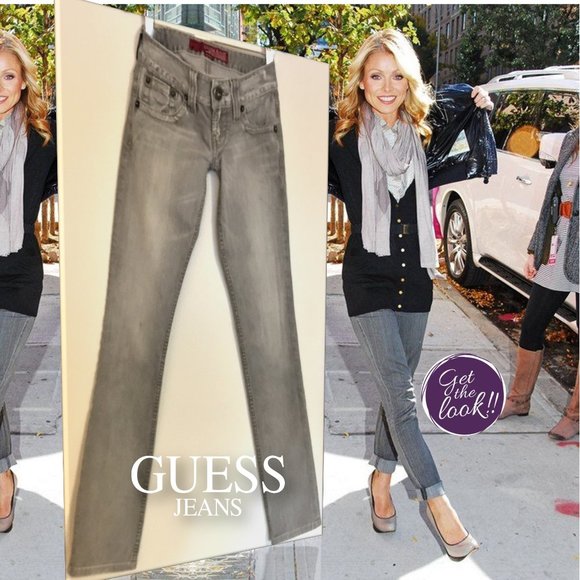 Guess Denim - GUESS Distressed Grey Wash Strech Skinny Jean | 24